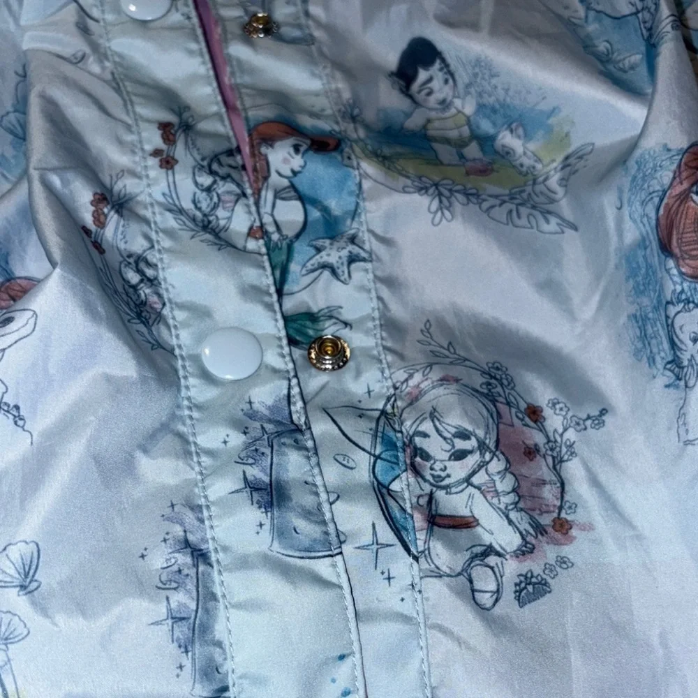 Gently Loved Disney Reversible Raincoat Animators Collection Hooded Jacket